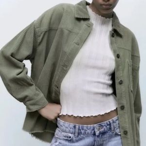 Zara Green Corduroy Jacket
